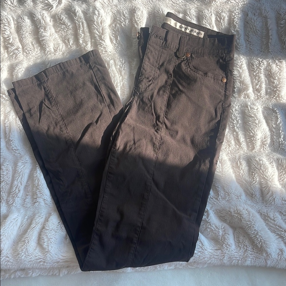 Dkny Brown Skinny Pants Versatile Style